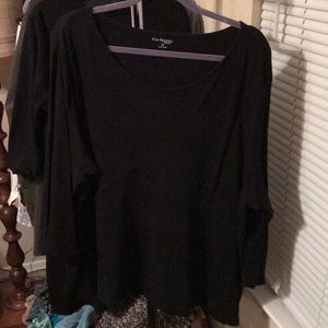 Black 3/4 cotton top